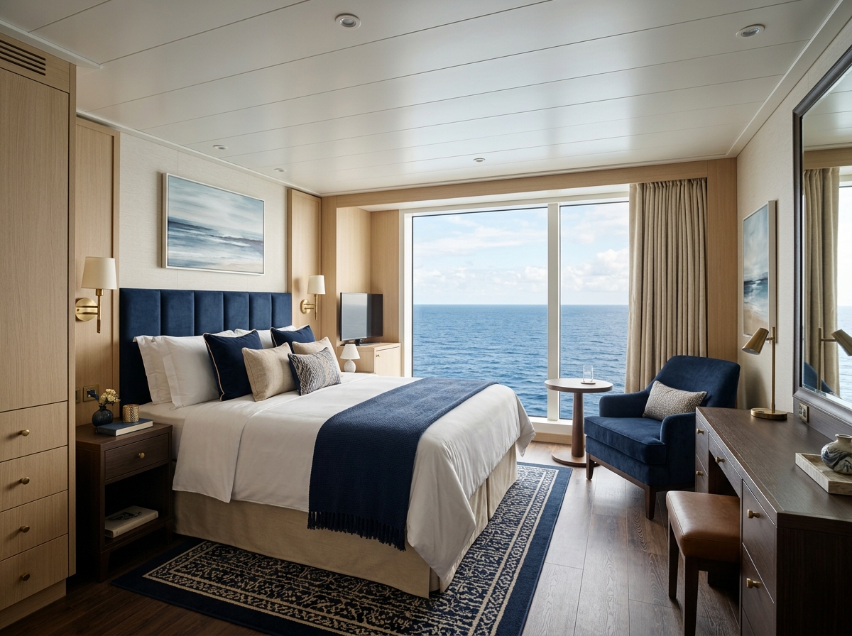 Ocean-View Cabins aboard a cruise ship