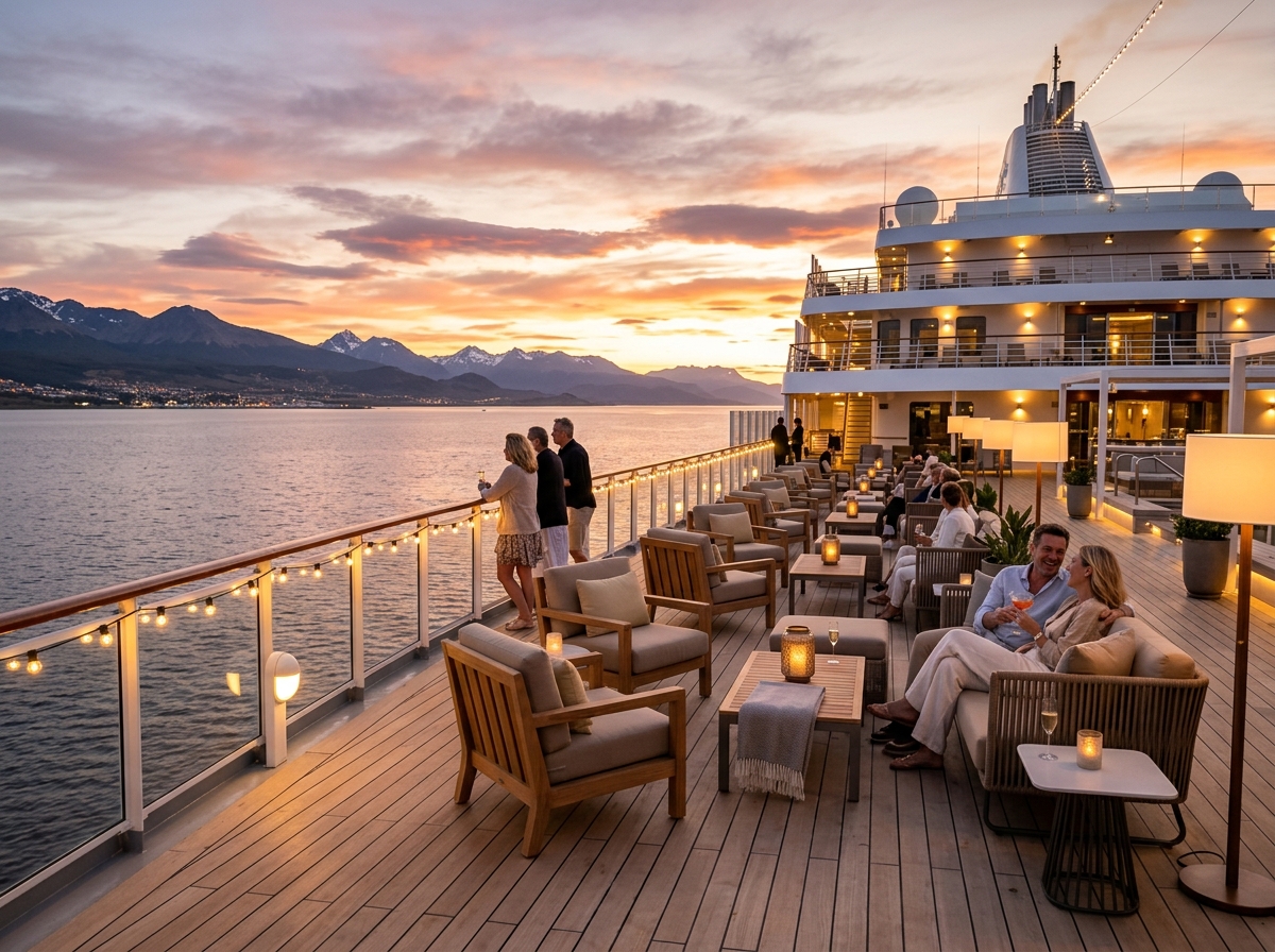 Sunset Deck Events aboard a cruise ship